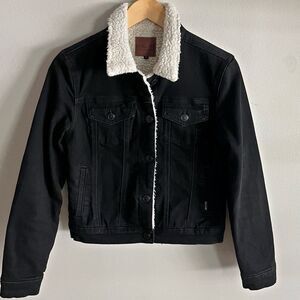 Balam Denim Wear Sherpa Jacket Black Small Designer Made in Mexico Streetwear